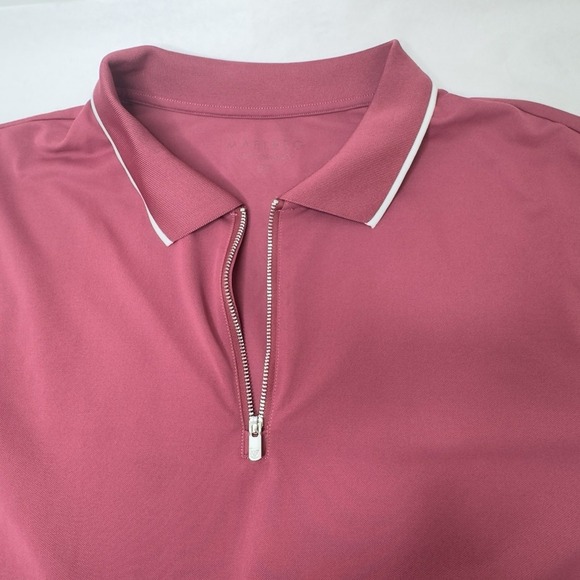 Maelreg Men's Performance‎ Golf Polo  Shirt Burgundy/White Short Sleeve 2XL - Picture 15 of 16